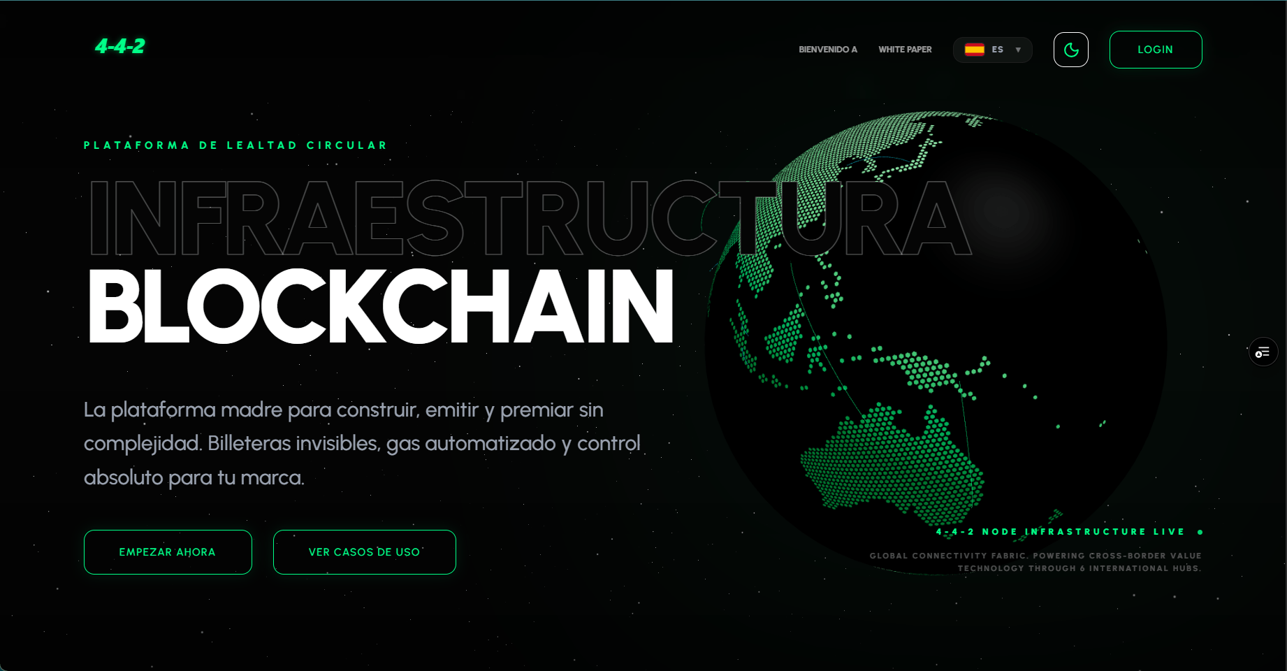 Sitio de 4-4-2, proyecto Web3 y cripto