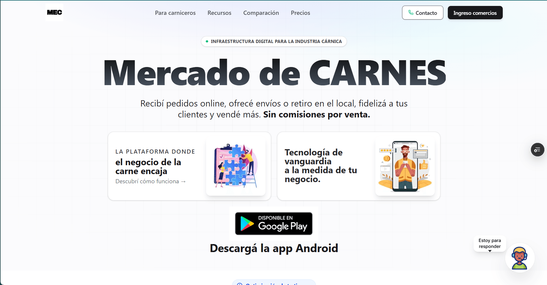 Mercado de Carnes, plataforma digital para comercios cárnicos